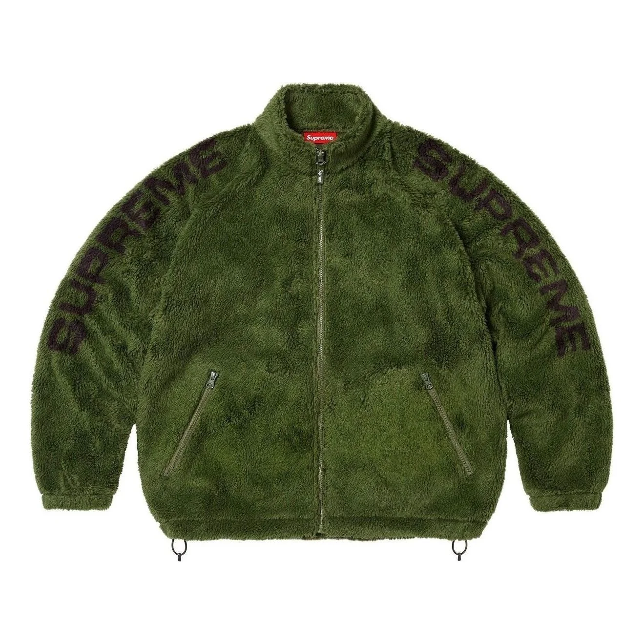 Supreme Shoulder Logo Fleece Jacket 'Green' SS25J28-GREEN - 1