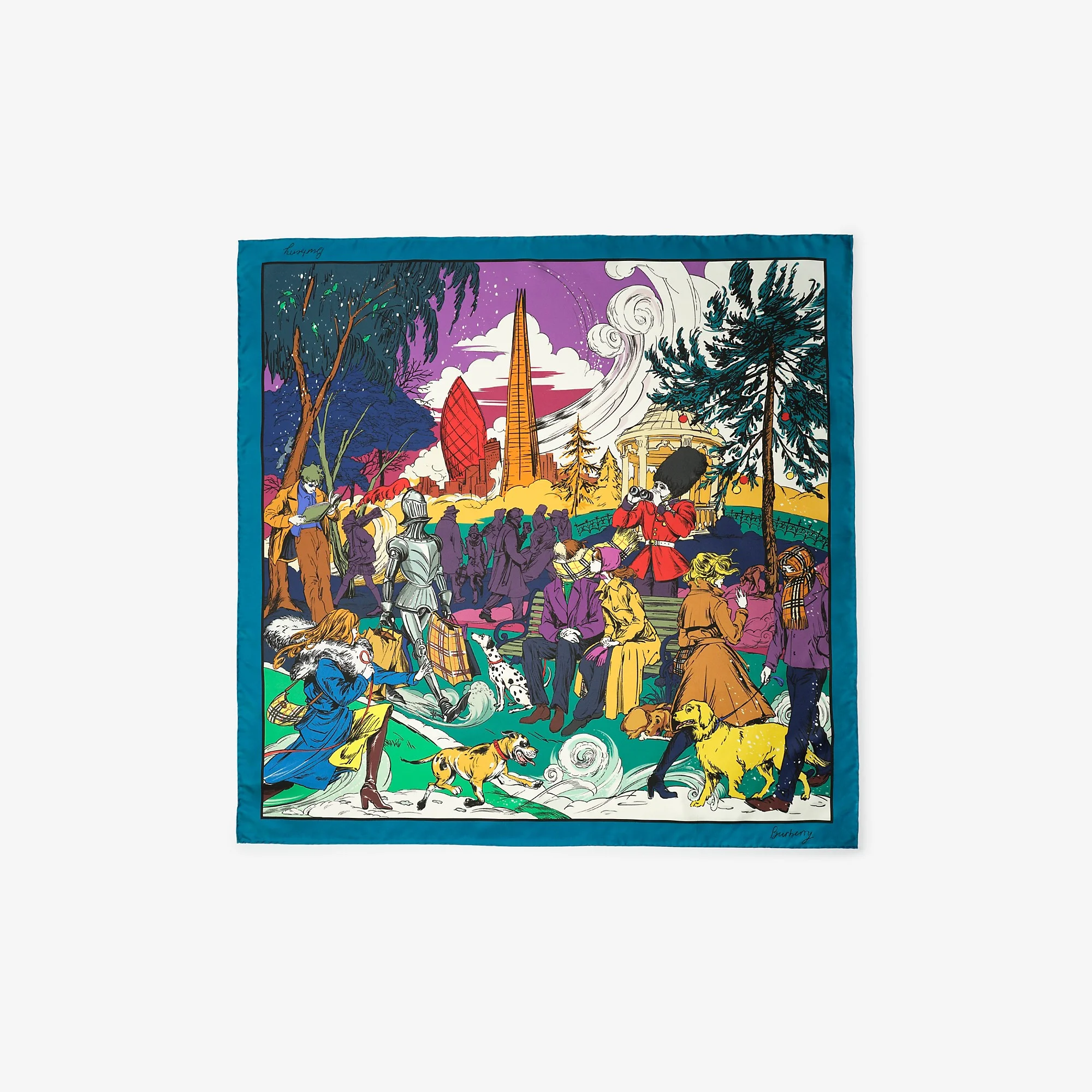 London Park Silk Scarf - 1