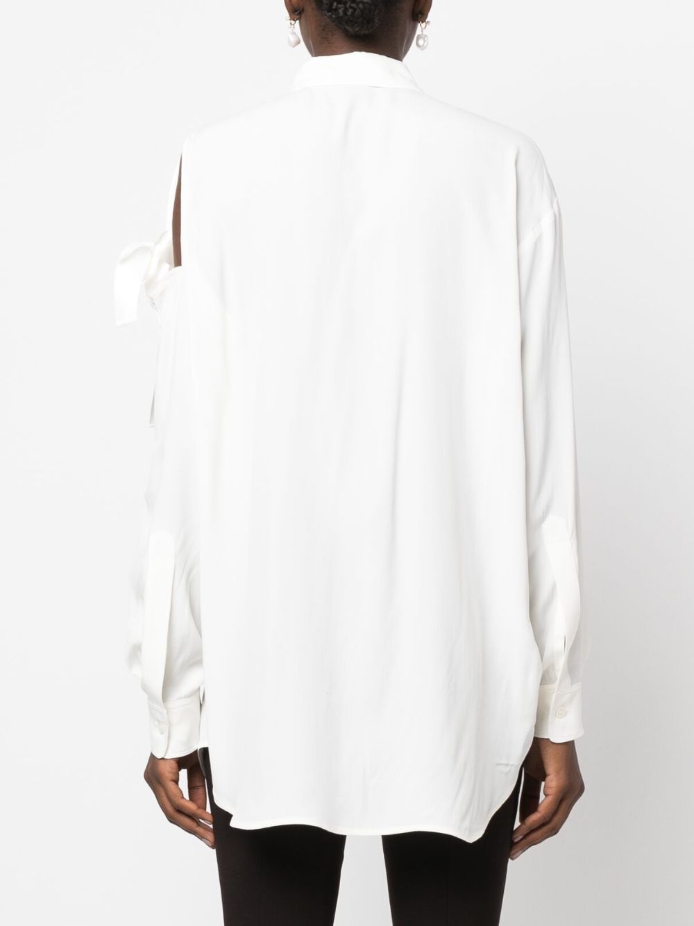 bow-detail pointed-collar shirt - 4