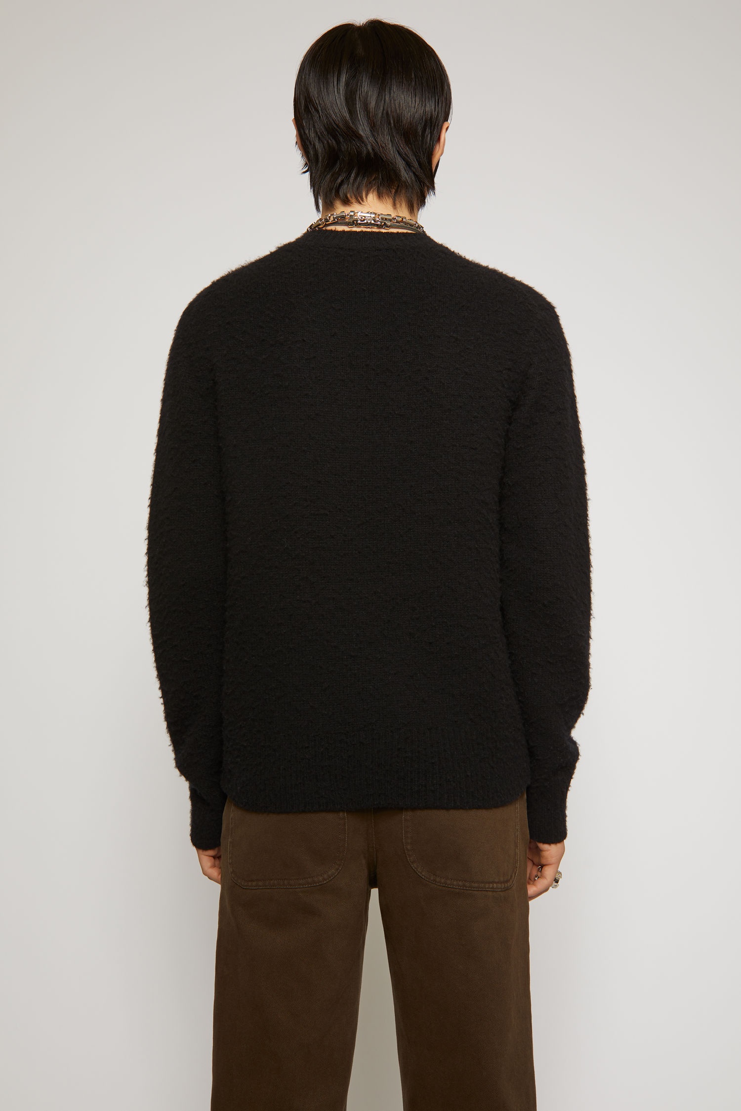 Pilled wool blend sweater black - 3