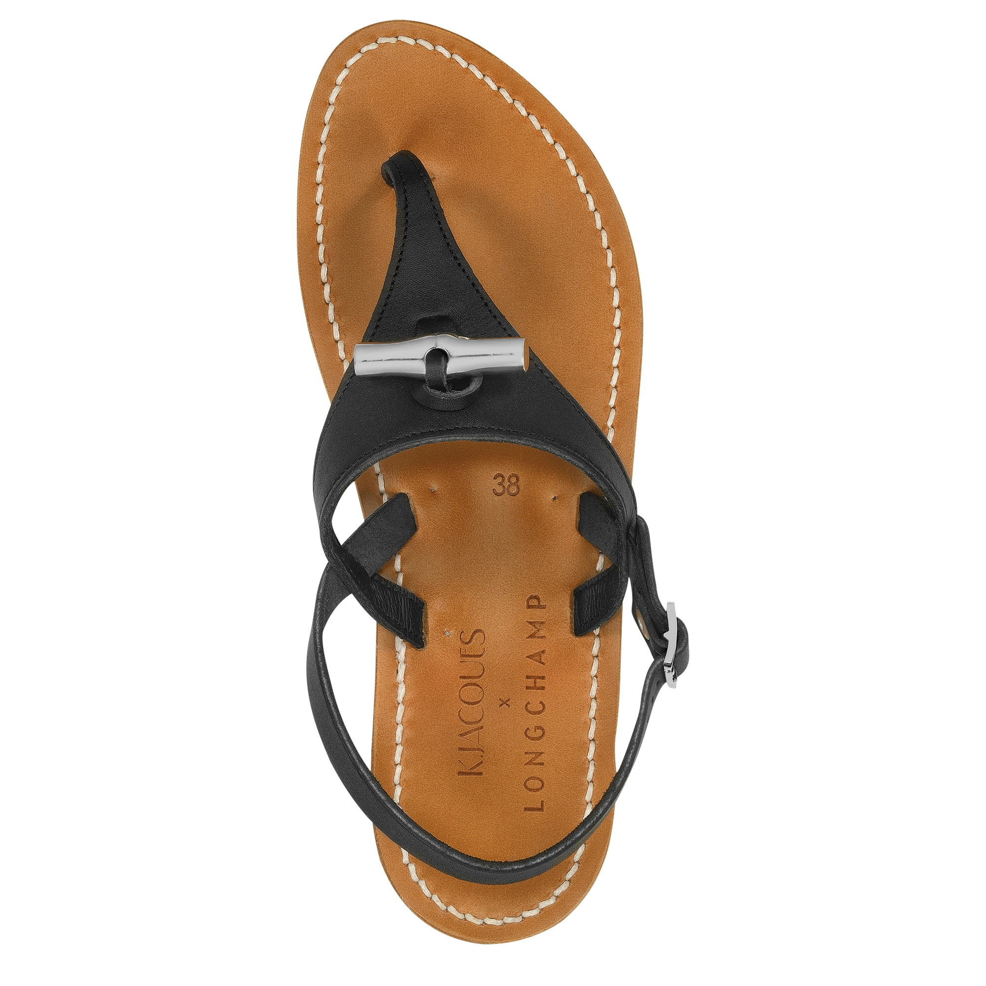 Longchamp x K.Jacques Sandals Black - Leather - 3