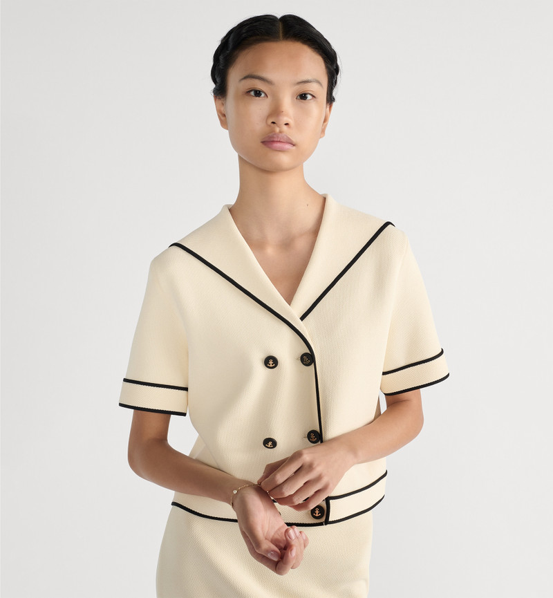 Short-Sleeved Jacket with Sailor Collar 4