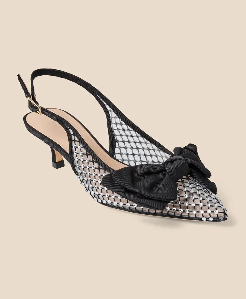 Jack Rogers Debra Jeweled Kitten Heel Slingbacks - 1