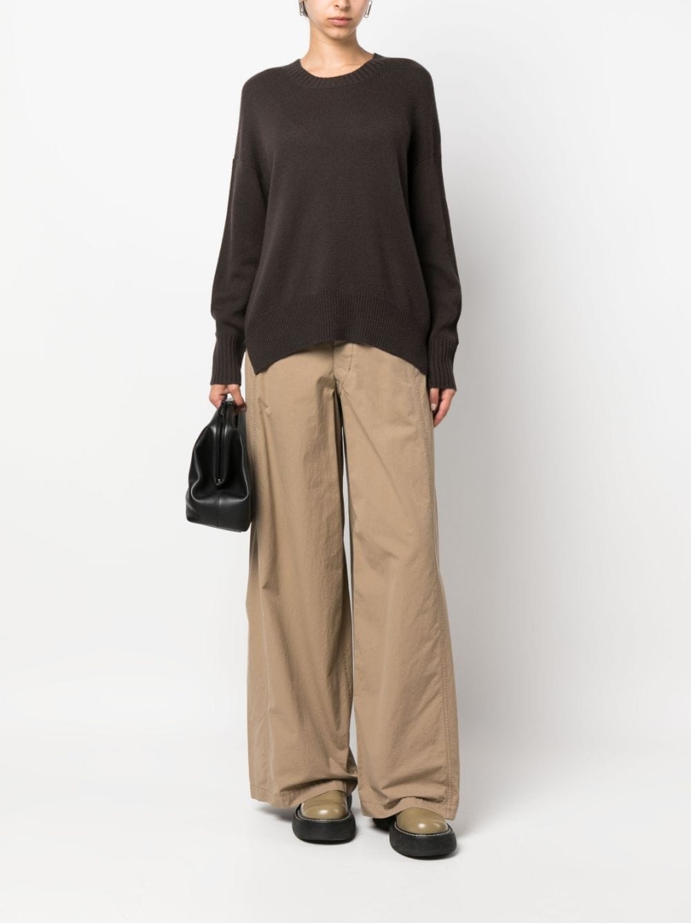 drop-shoulder cashmere jumper - 2