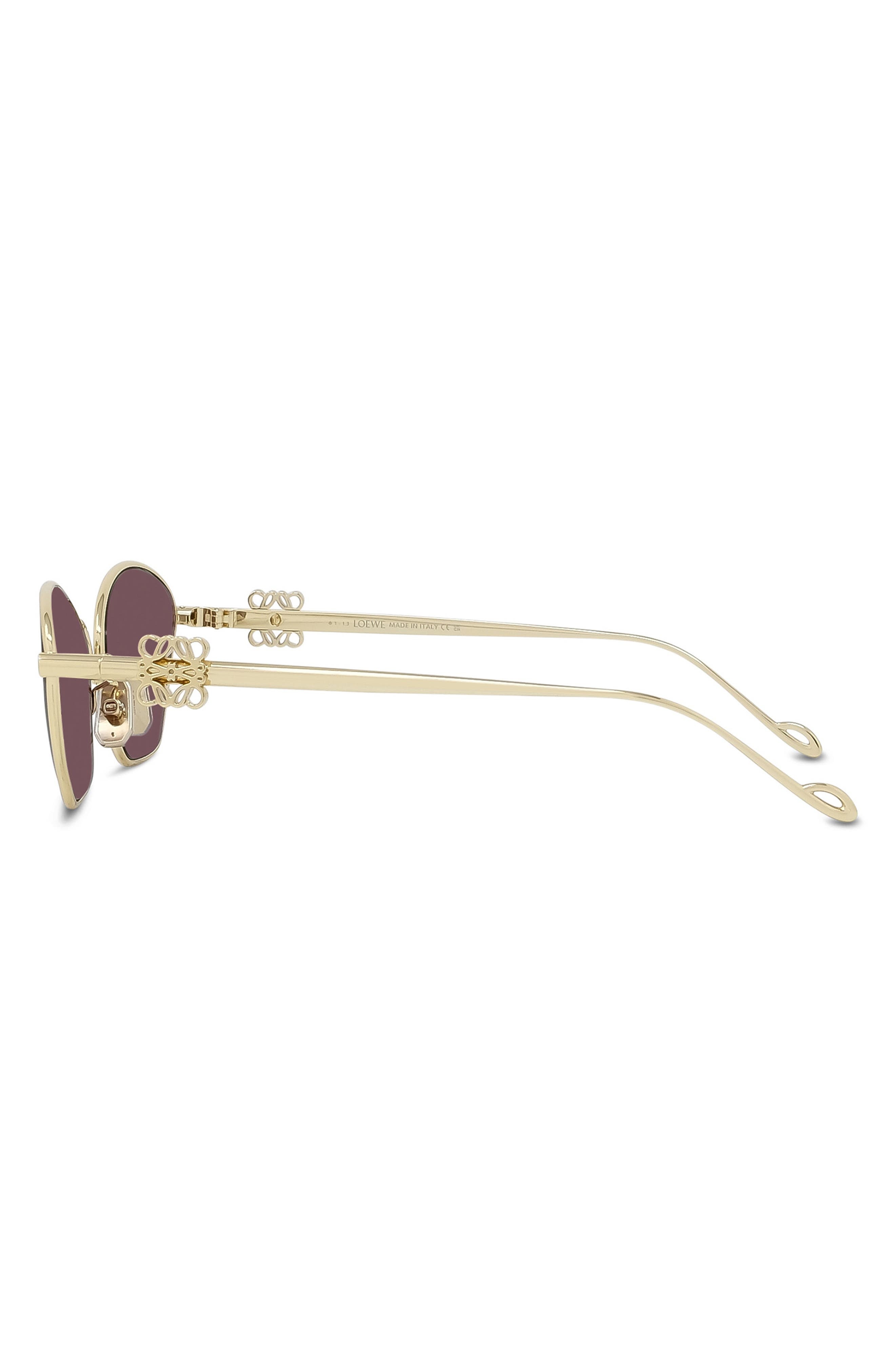 Loewe 57mm Cat Eye Sunglasses in Shiny Endura Gold /Violet at Nordstrom - 4
