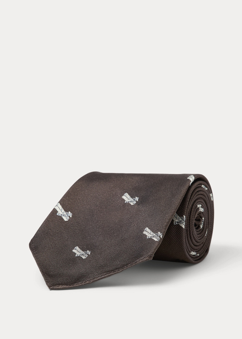 RRL by Ralph Lauren Handmade Airplane-Motif Silk Tie outlook
