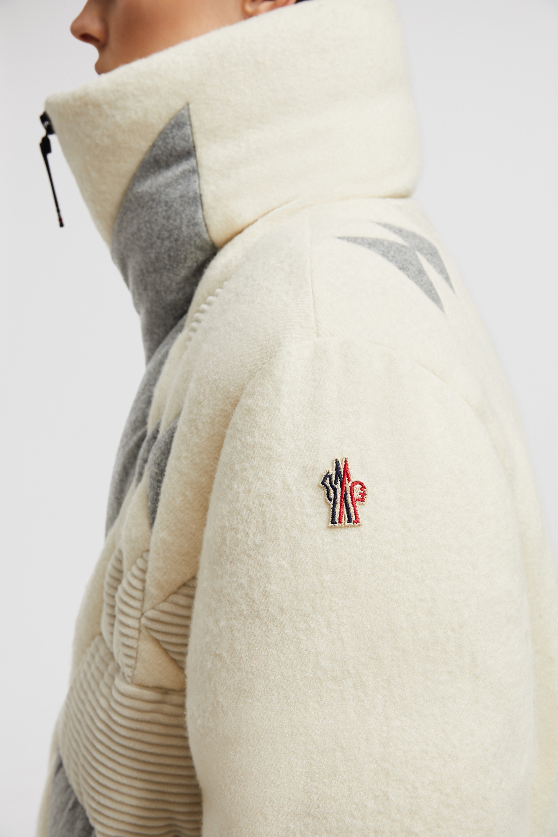 Leutasch Patchwork-Quilted Wool Short Down Jacket - 7