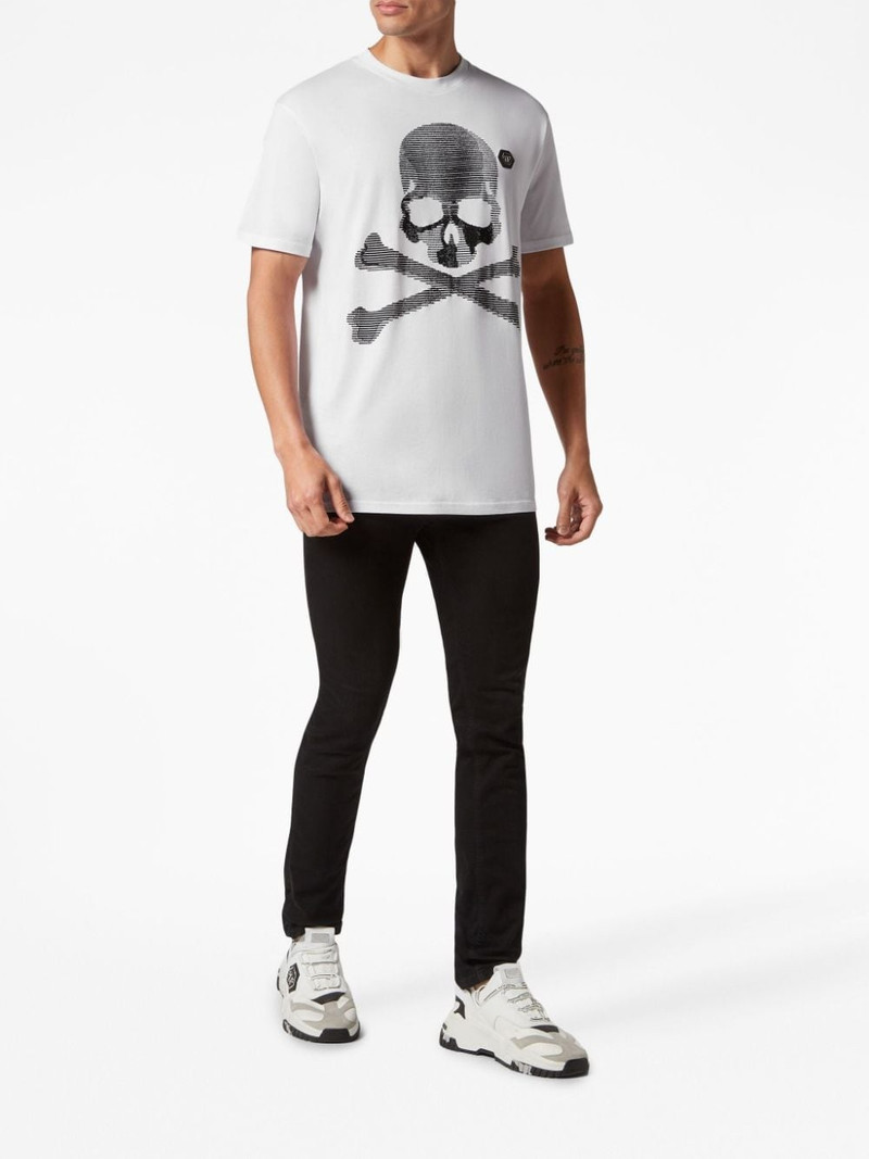 PHILIPP PLEIN skull-print cotton T-shirt outlook