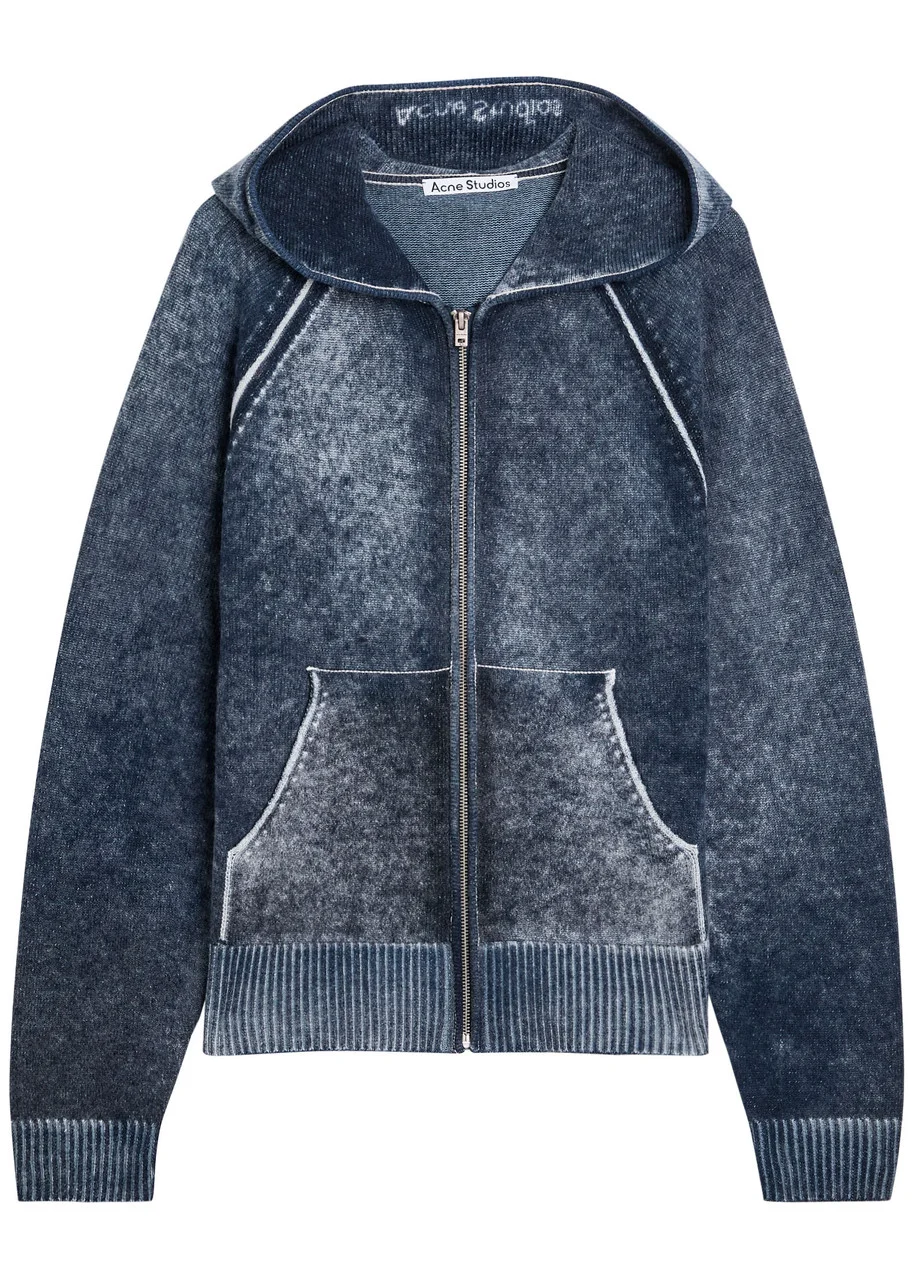 Acne Studios Washed Hooded Wool-blend Jumper - 1