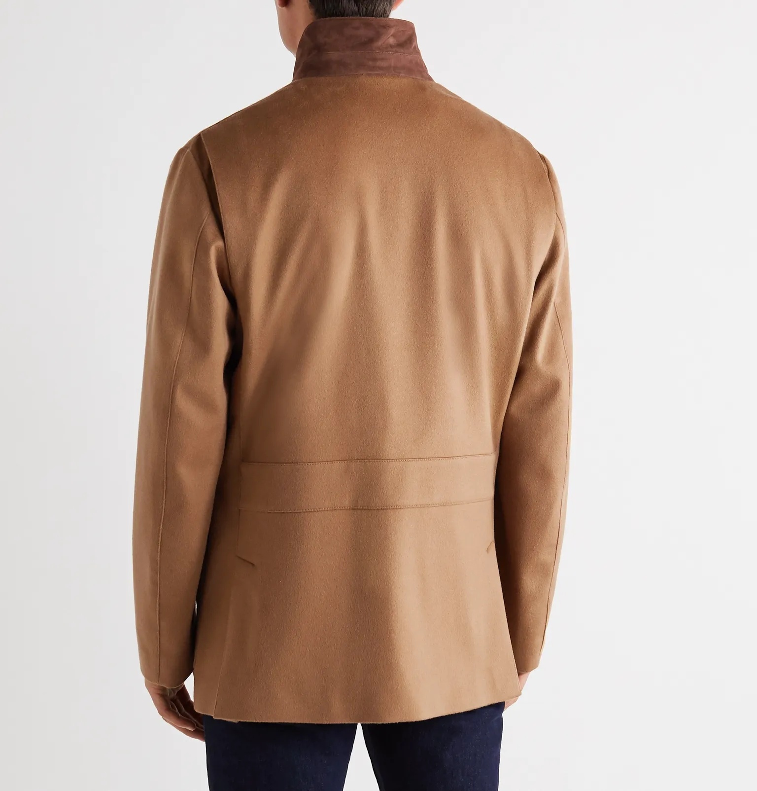 Roadster Suede-Trimmed Cashmere Jacket - 4