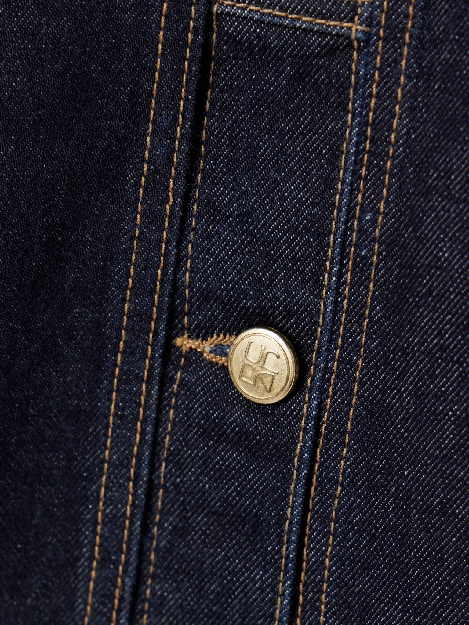 The Anais convertible cape-effect denim jacket Dark denim - 5