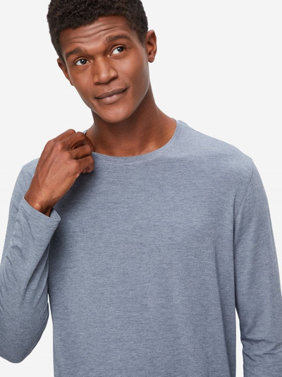 Derek Rose Men's Long Sleeve T-Shirt Marlowe Micro Modal Stretch Charcoal outlook