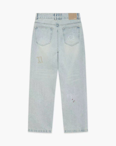 We11done Sky Blue Mens Rhinestone Washed Jeans outlook