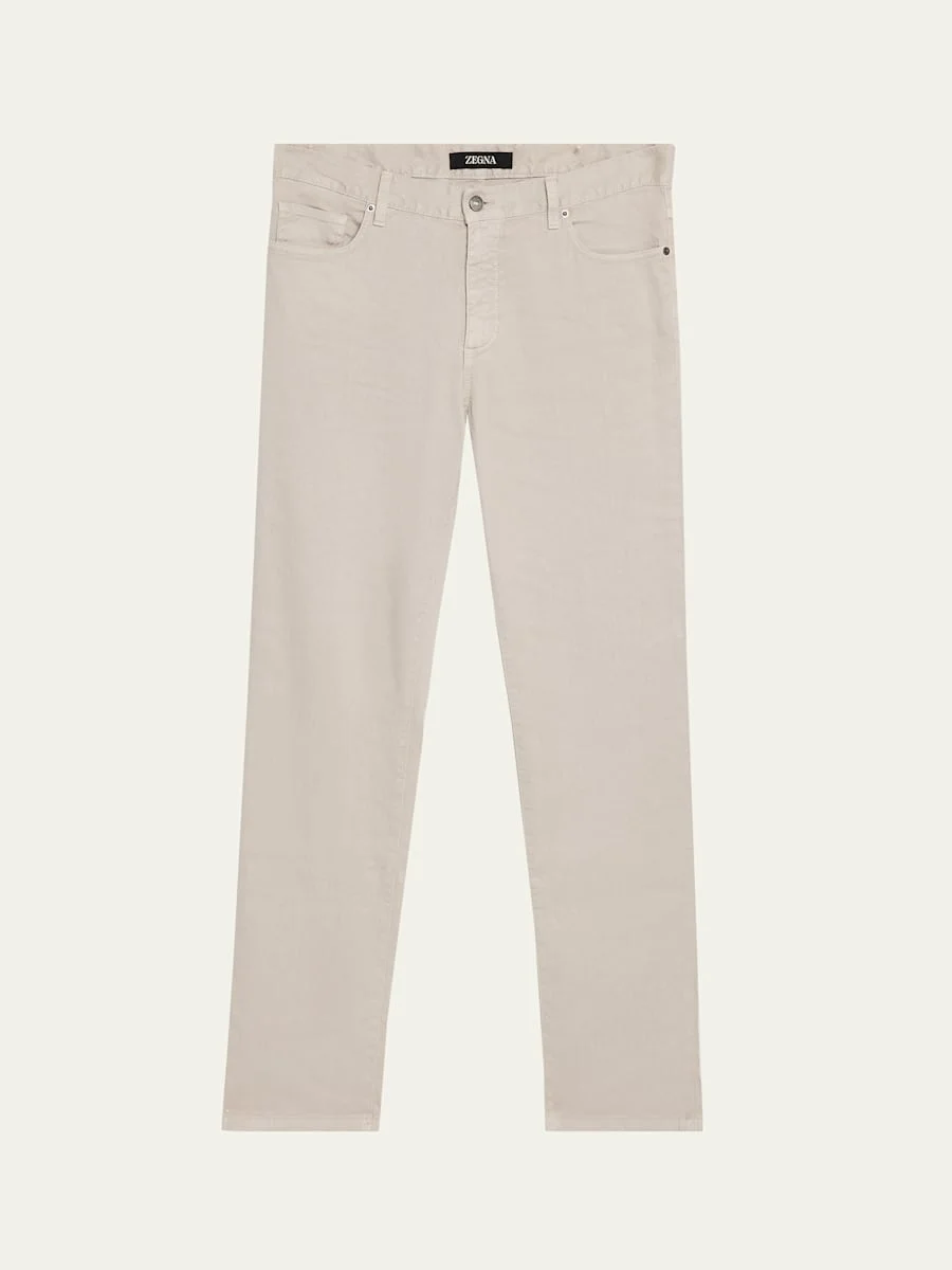Men's Stretch Straight Leg Five-Pocket Pants - 1