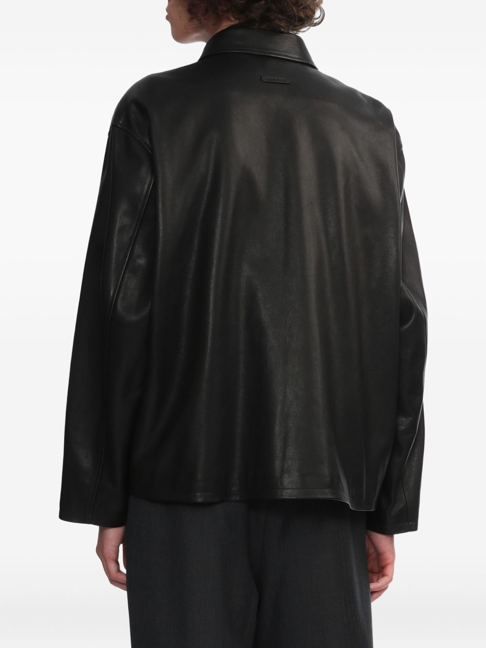 Rider zip-front leather jacket - 4