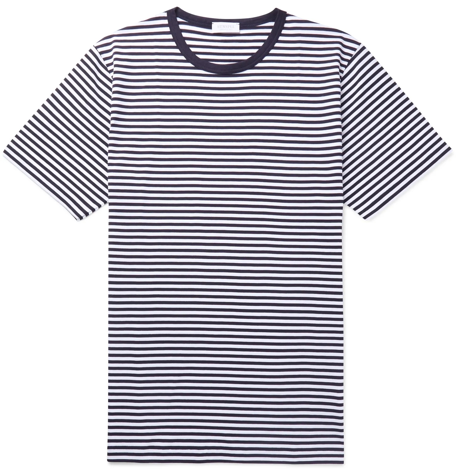 Striped Cotton-Jersey T-Shirt - 1