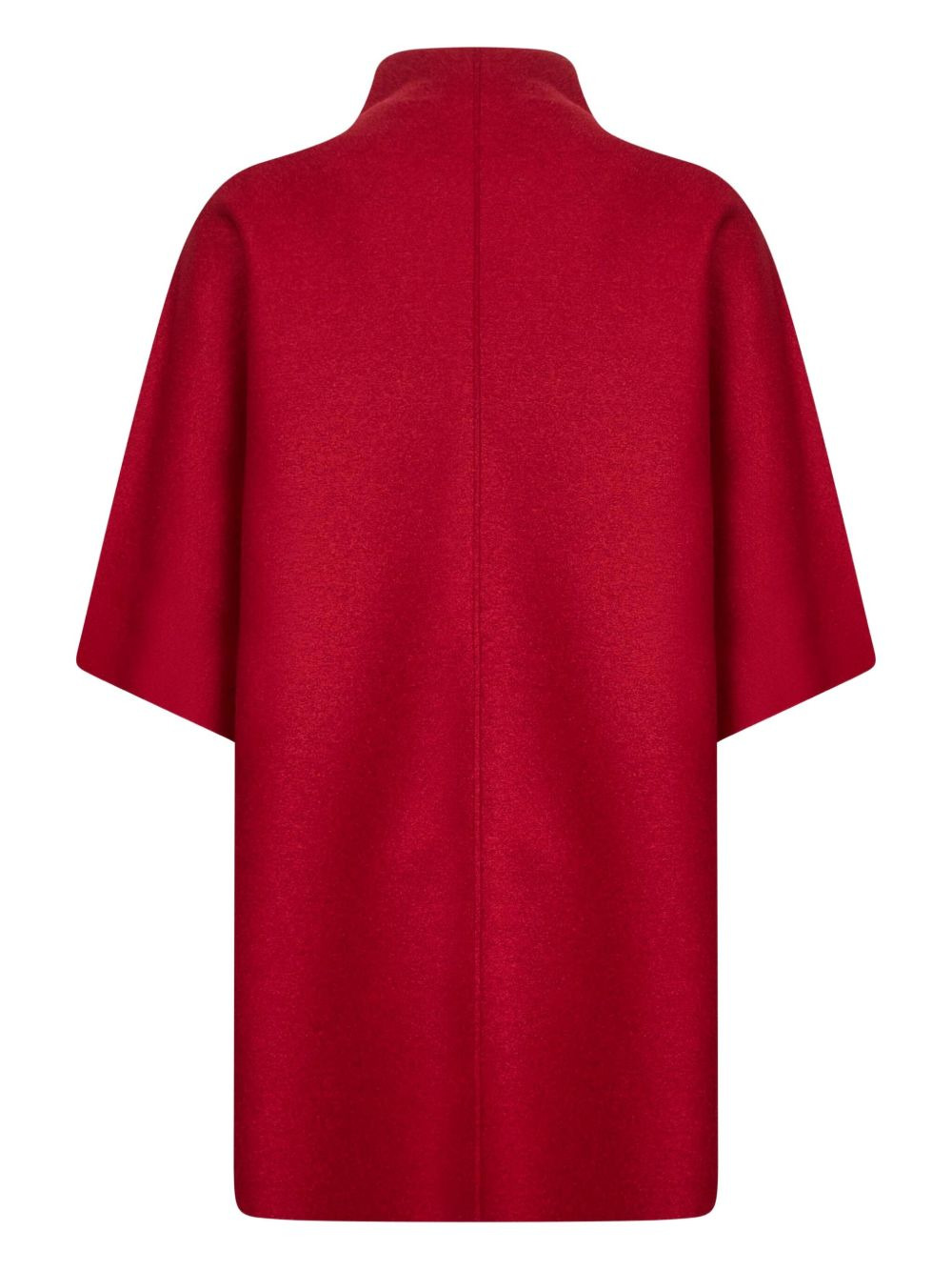folded-neck cape coat - 2