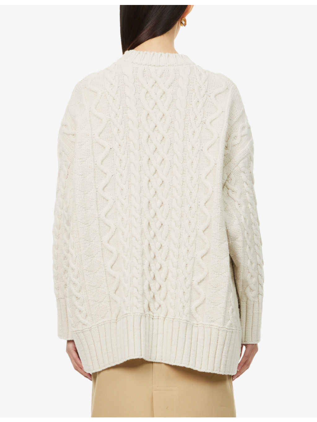 Aran cable-knit wool-blend jumper - 4