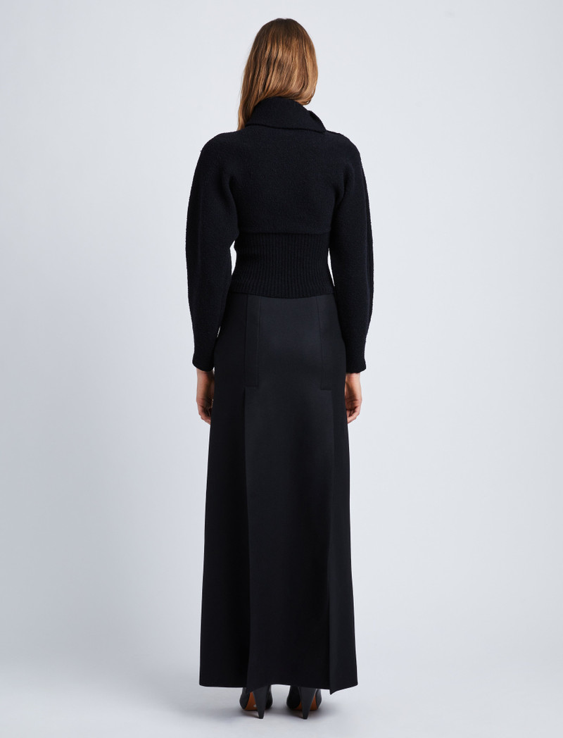 Wool Felt Slit Skirt 4