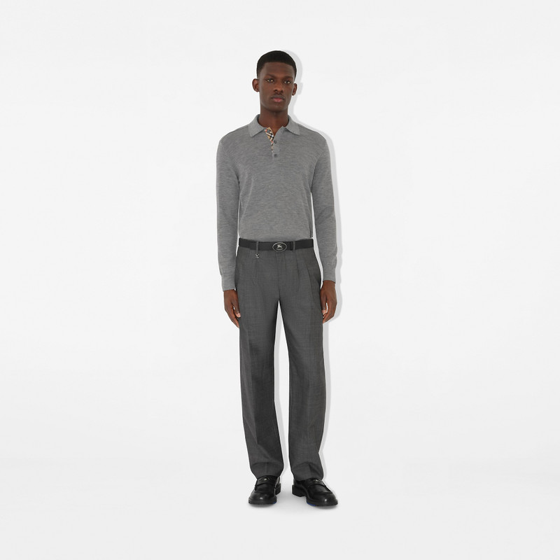 Burberry Long-sleeve Wool Polo Shirt outlook
