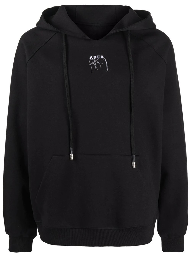 logo drawstring hoodie 1