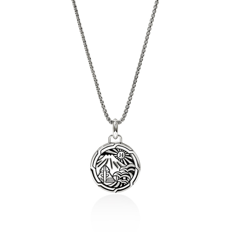 Volcano Talisman Necklace, Sterling Silver, Enamel 3
