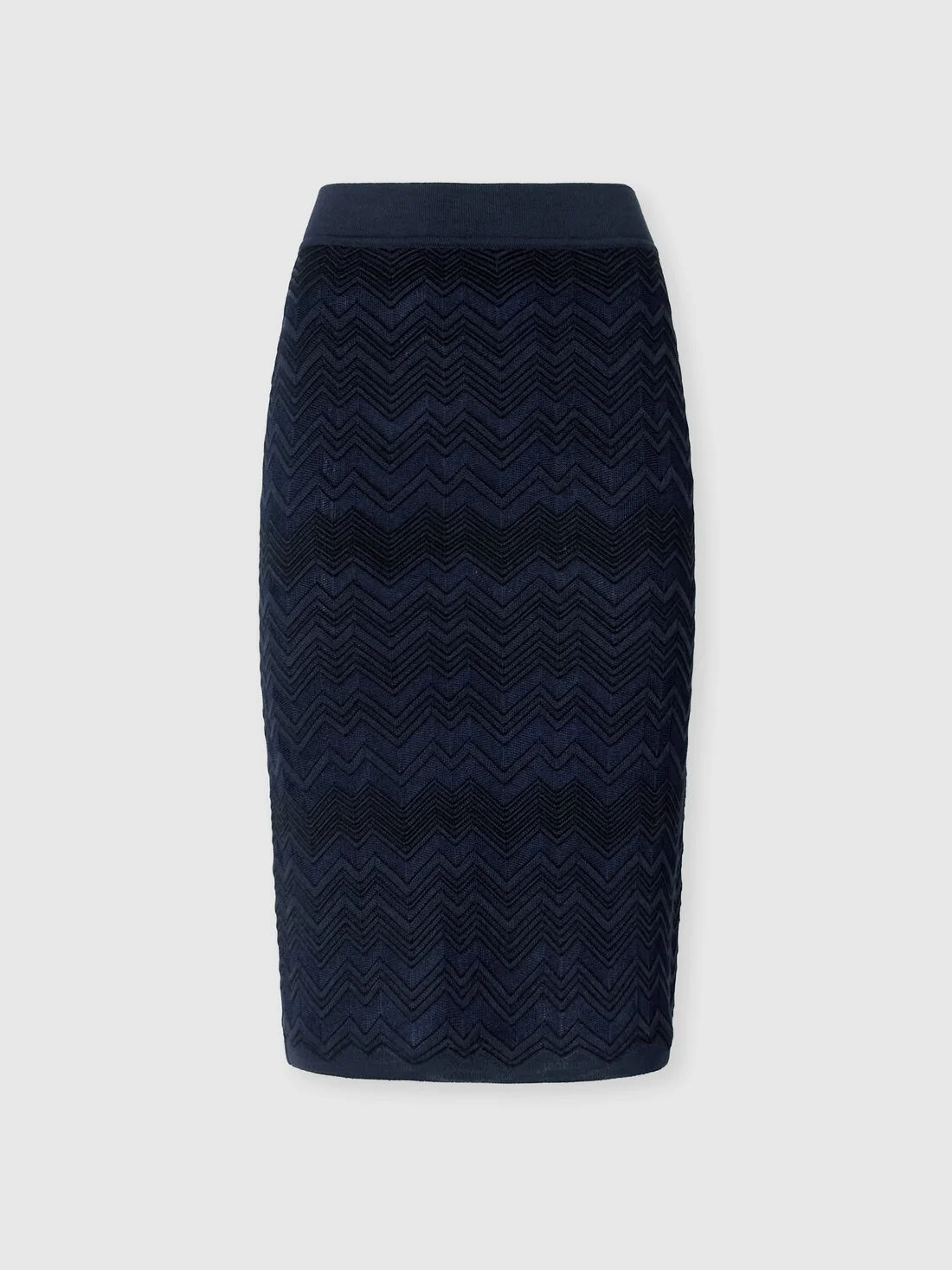 Chevron wool and viscose mini skirt - 1