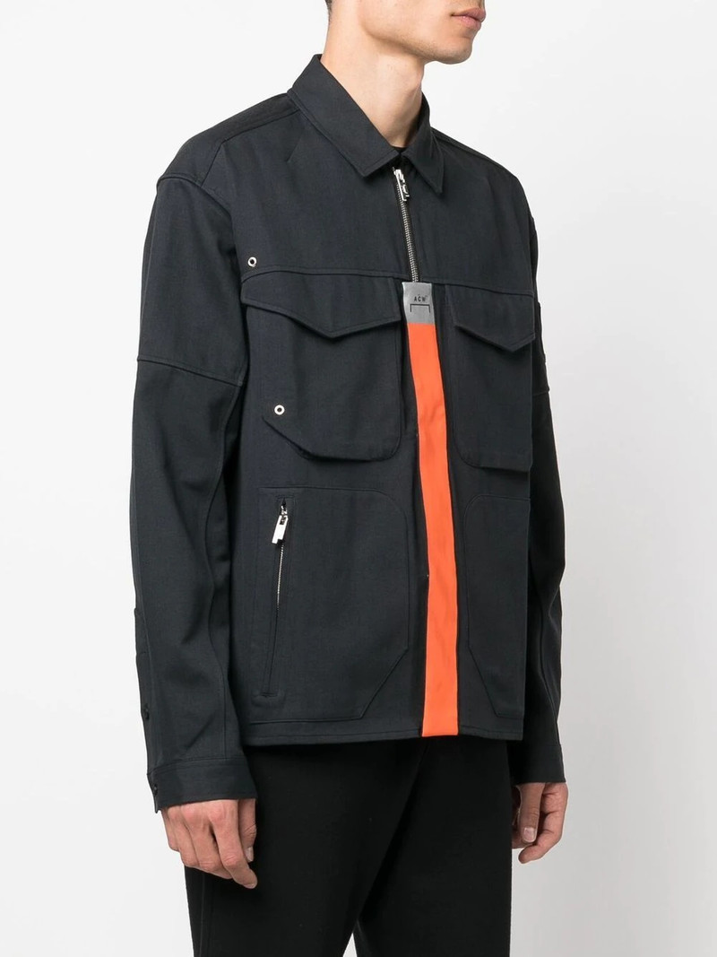 logo-tape shirt jacket 3