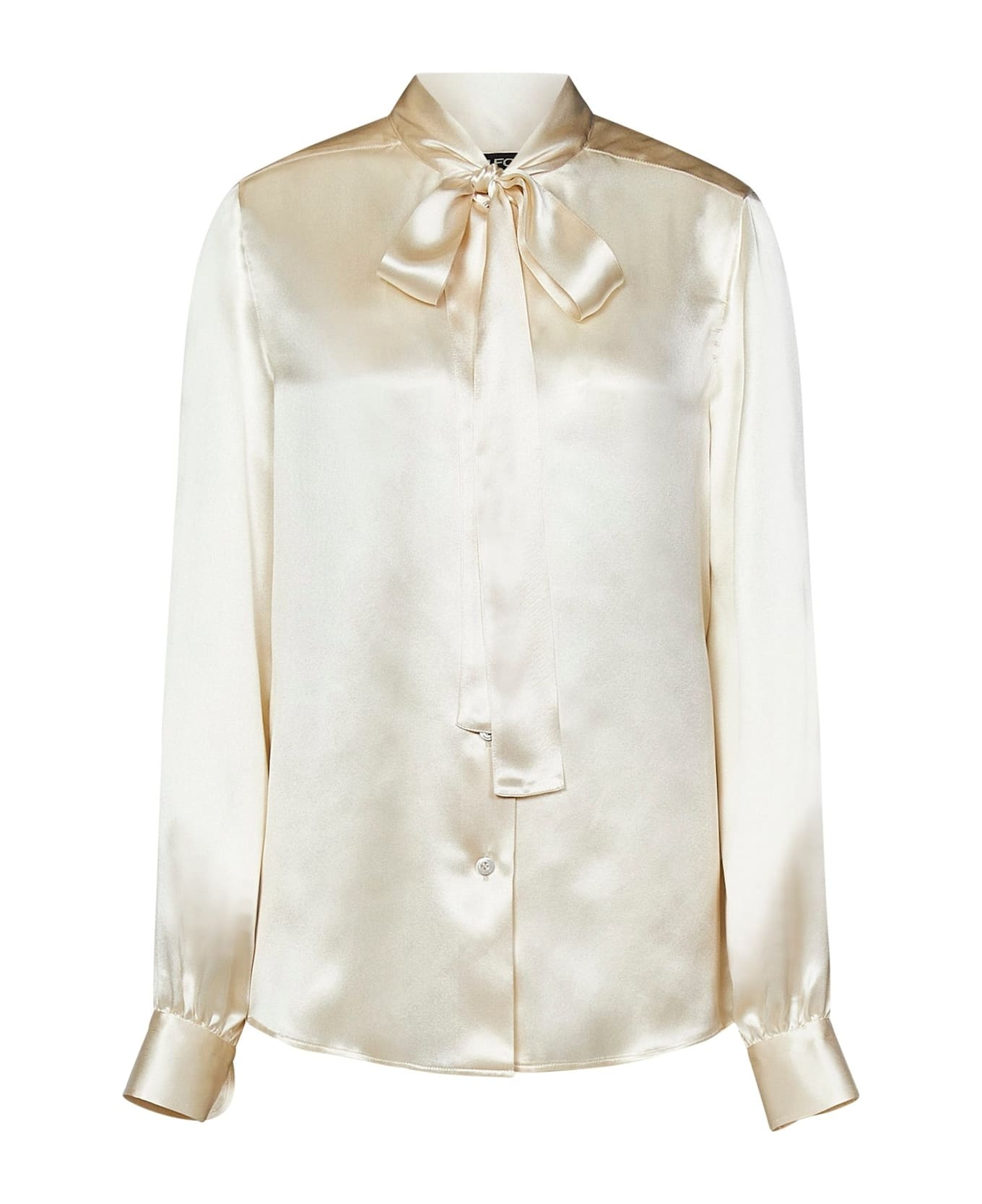 Fluid Charmeuse Lavalliere Shirt - 1