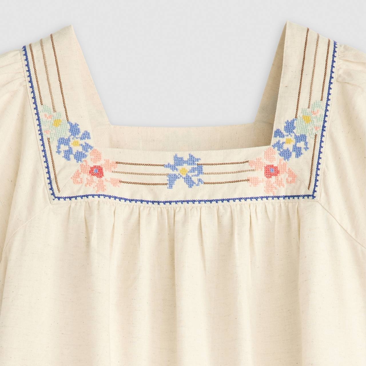 AMBRE COTTON LINEN BABYDOLL TANK TOP - 6