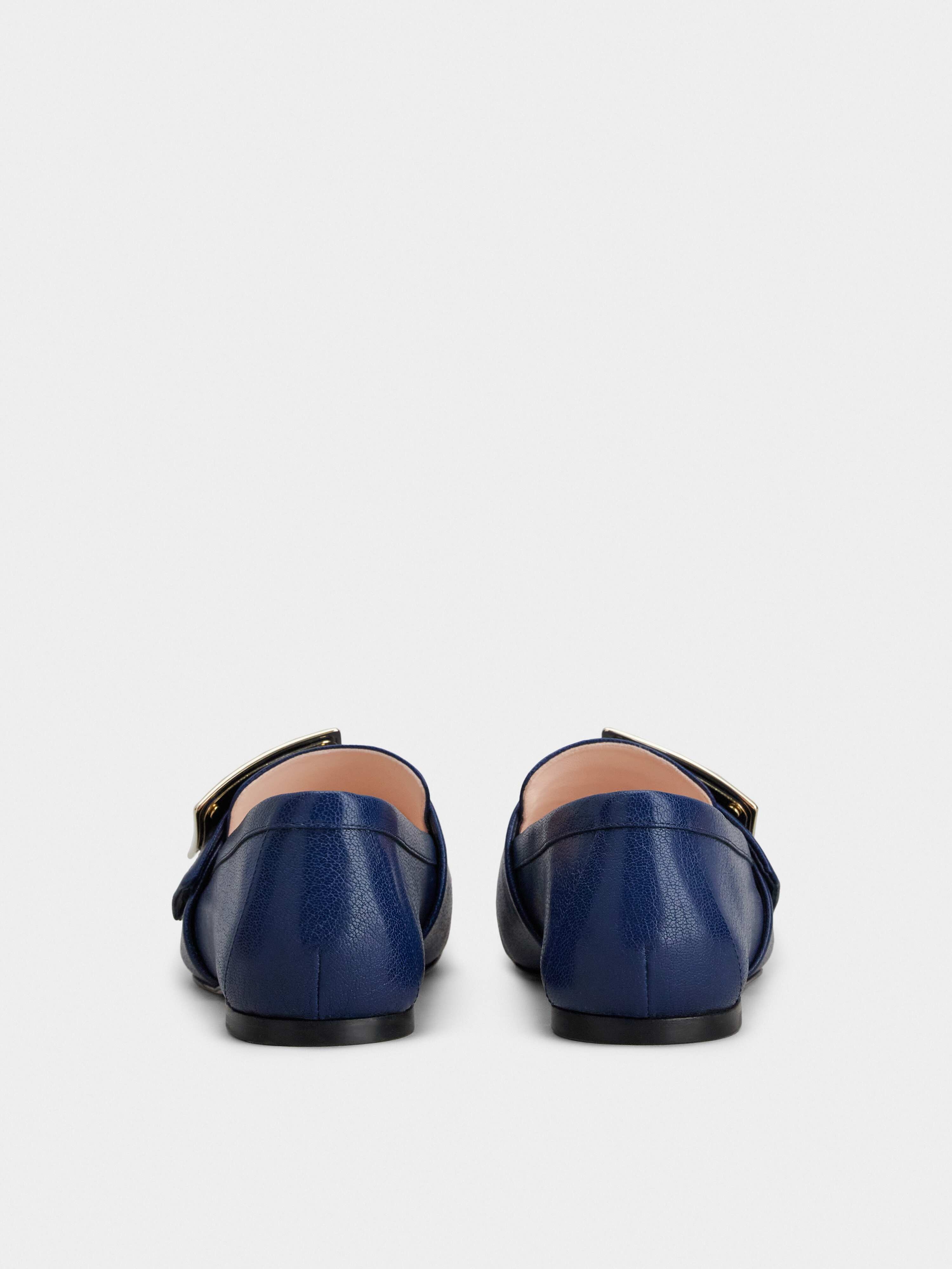 Soft Metal Buckle Loafers in Leather - 5