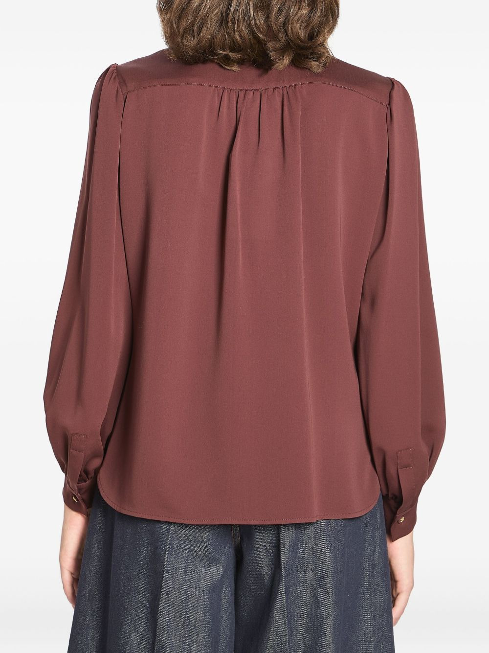 puff-sleeve bow blouse - 4