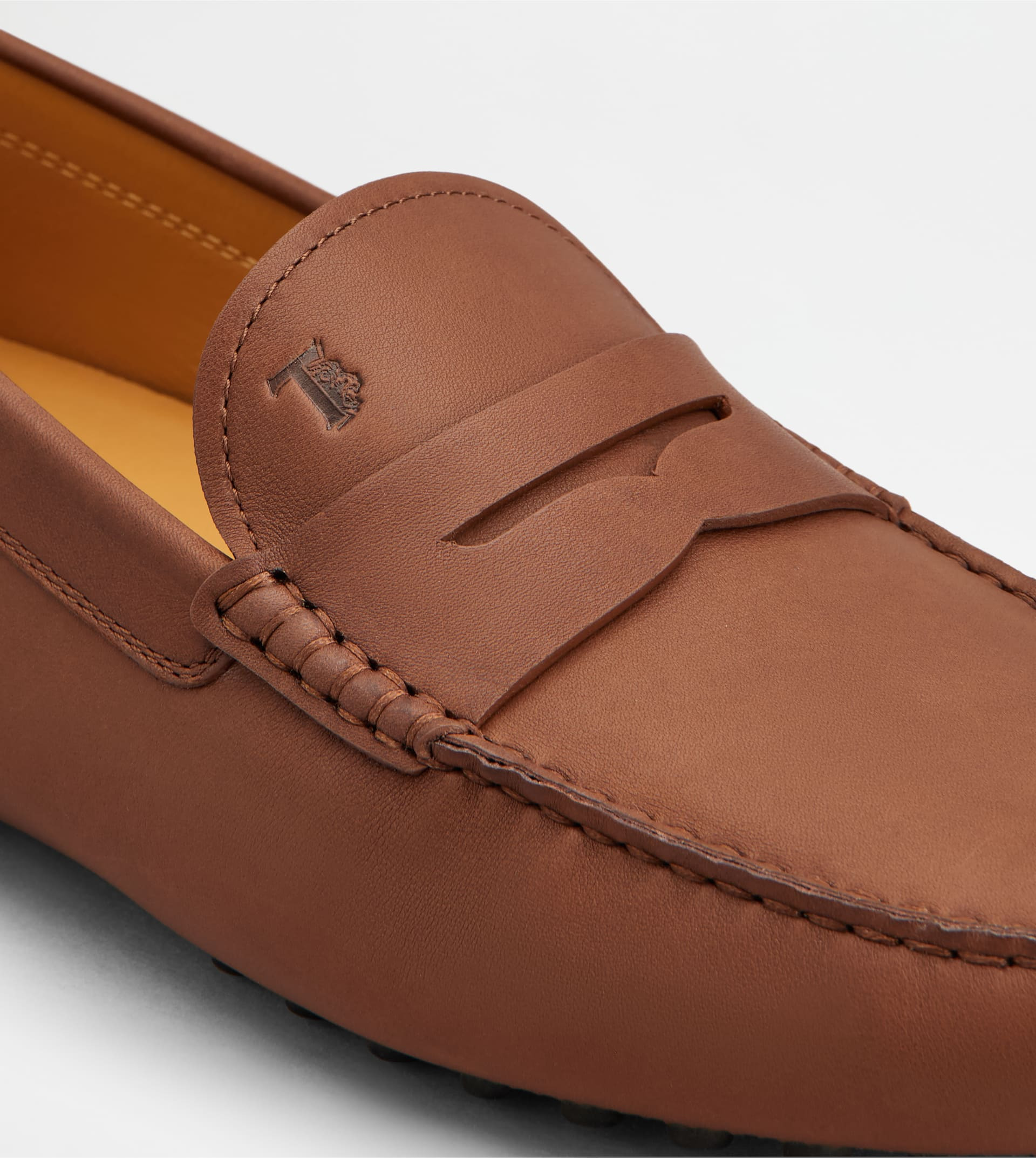 GOMMINO DRIVING SHOES IN LEATHER - BROWN - 6
