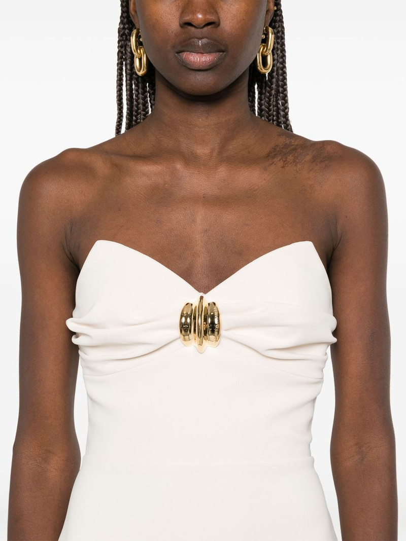 macro-bow crepe midi dress 5