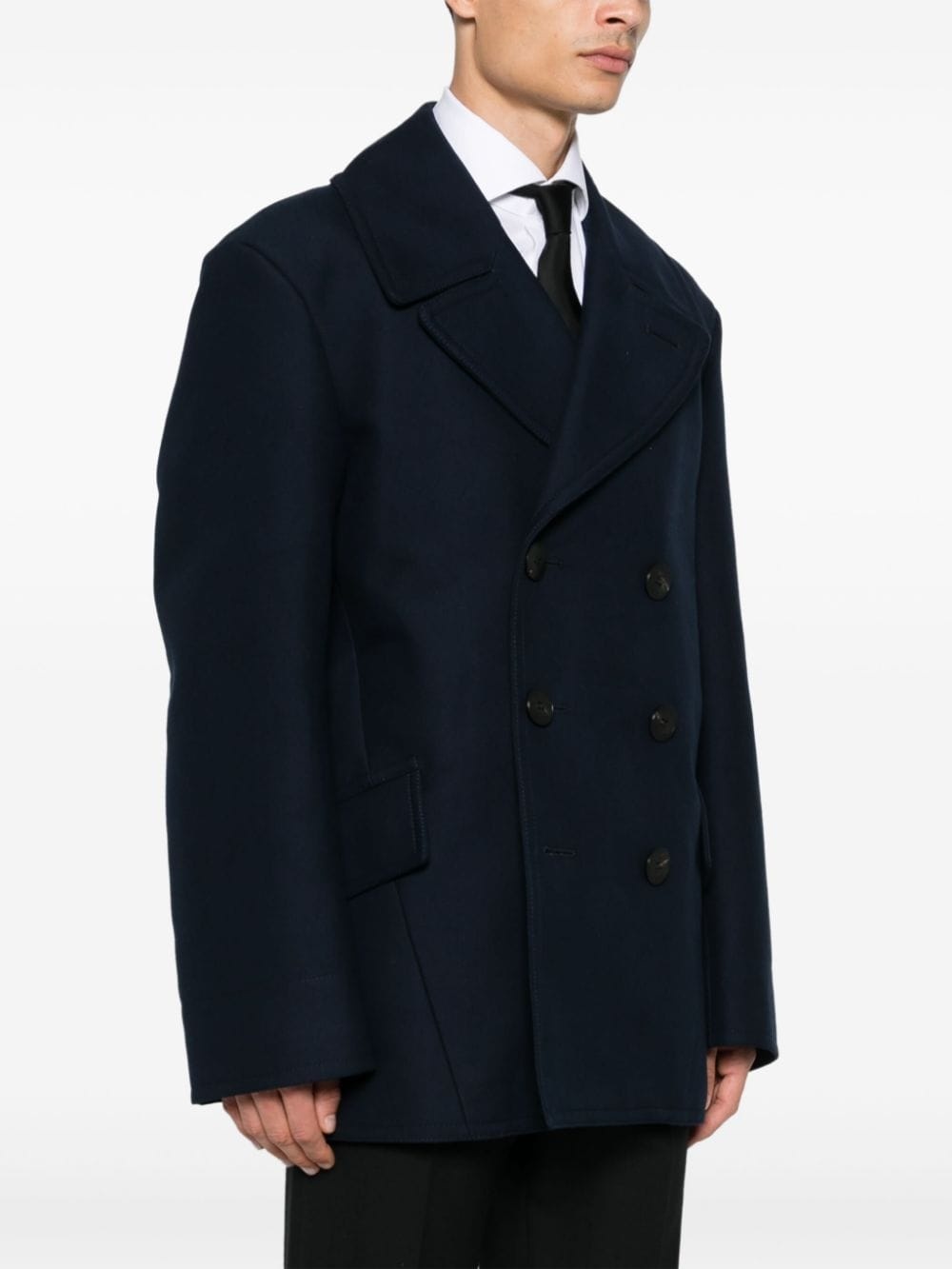 double-breasted peacoat - 3