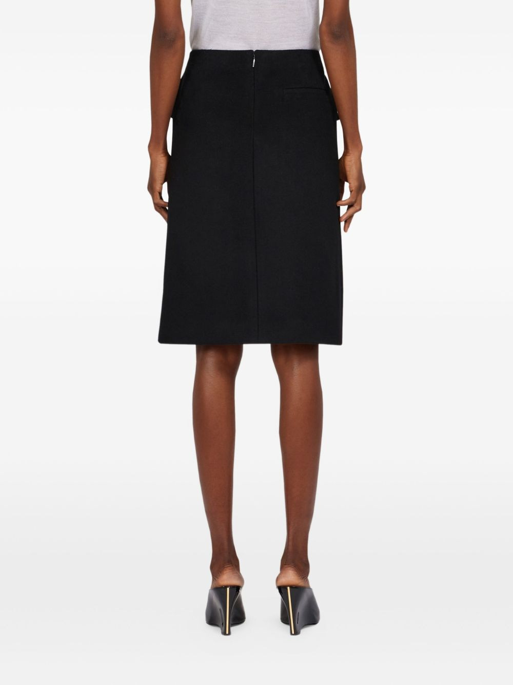 double-slit midi skirt - 4