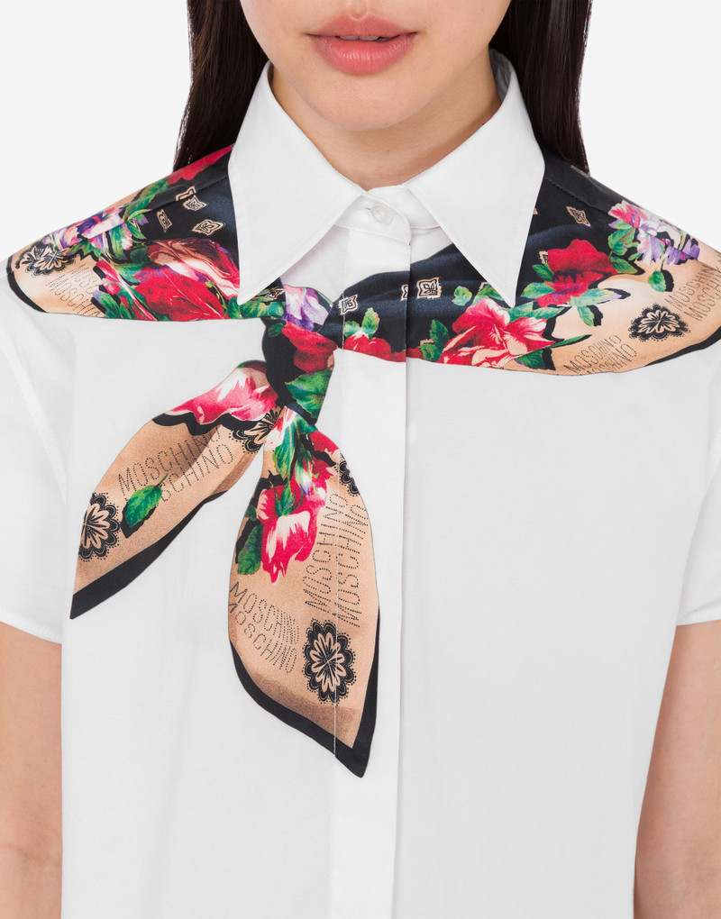 PRINTED STRETCH COTTON POPLIN DRESS 3