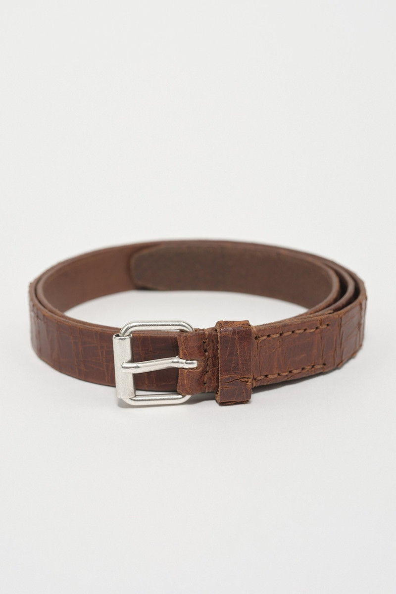 3 cm Belt Laser Crack Cognac Leather 1