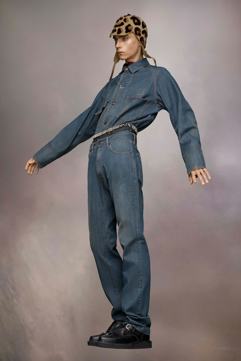Maison Margiela Americana wash turn-up jeans outlook