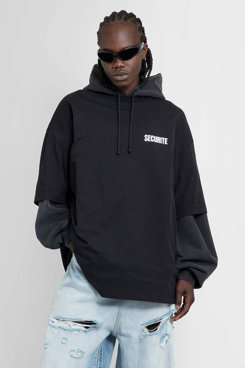 VETEMENTS MAN BLACK T-SHIRTS 1