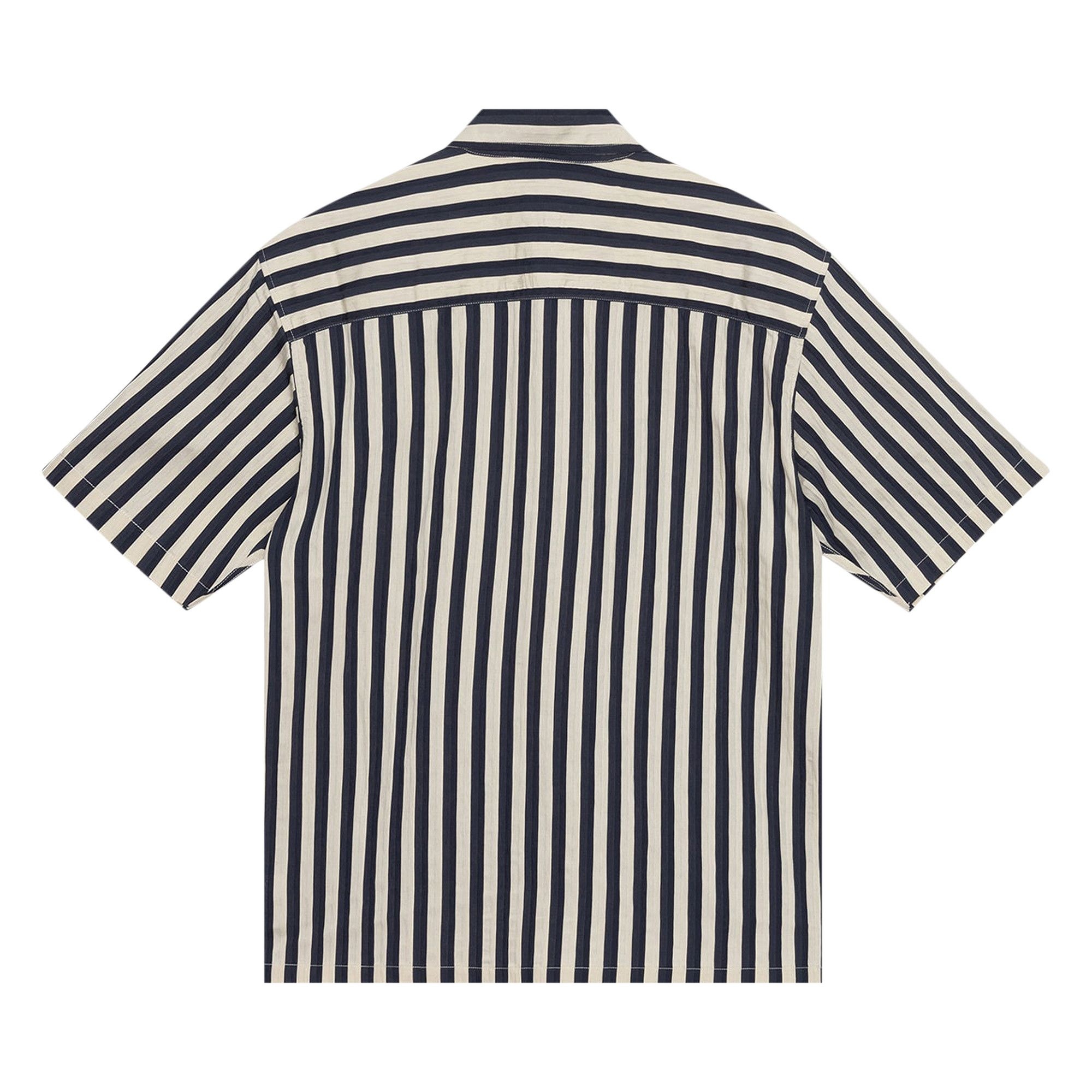 Stussy Striped Boxy Flat Hem Shirt 'Navy' - 2