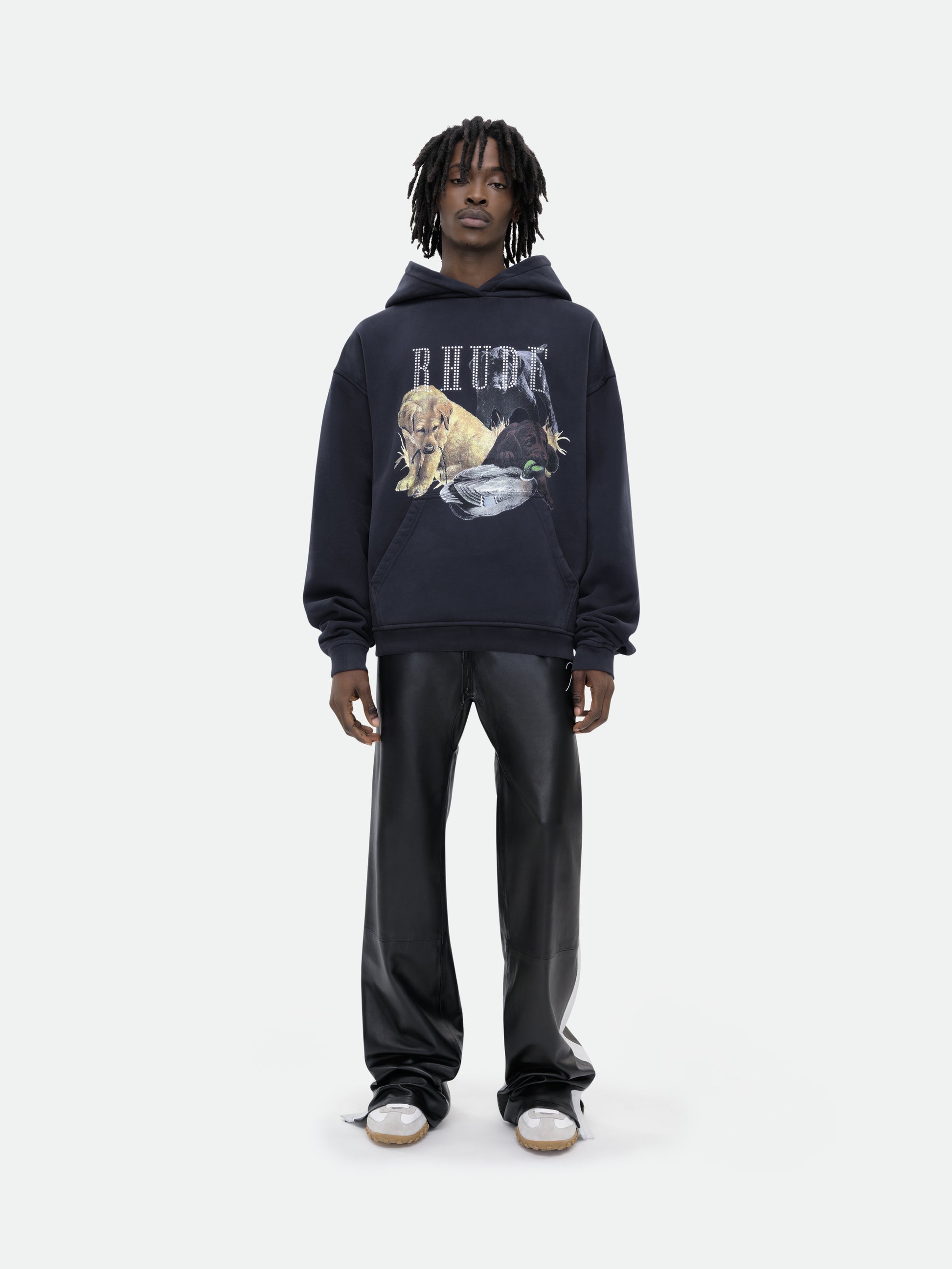 RHINESTONE HUNTING DOG HOODIE - 2