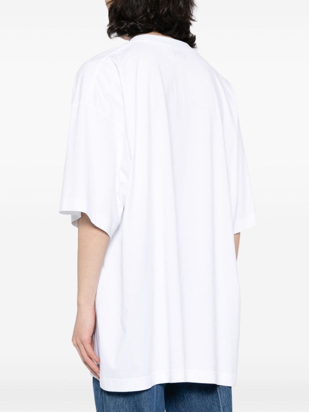 logo-embroidered cotton T-shirt - 5