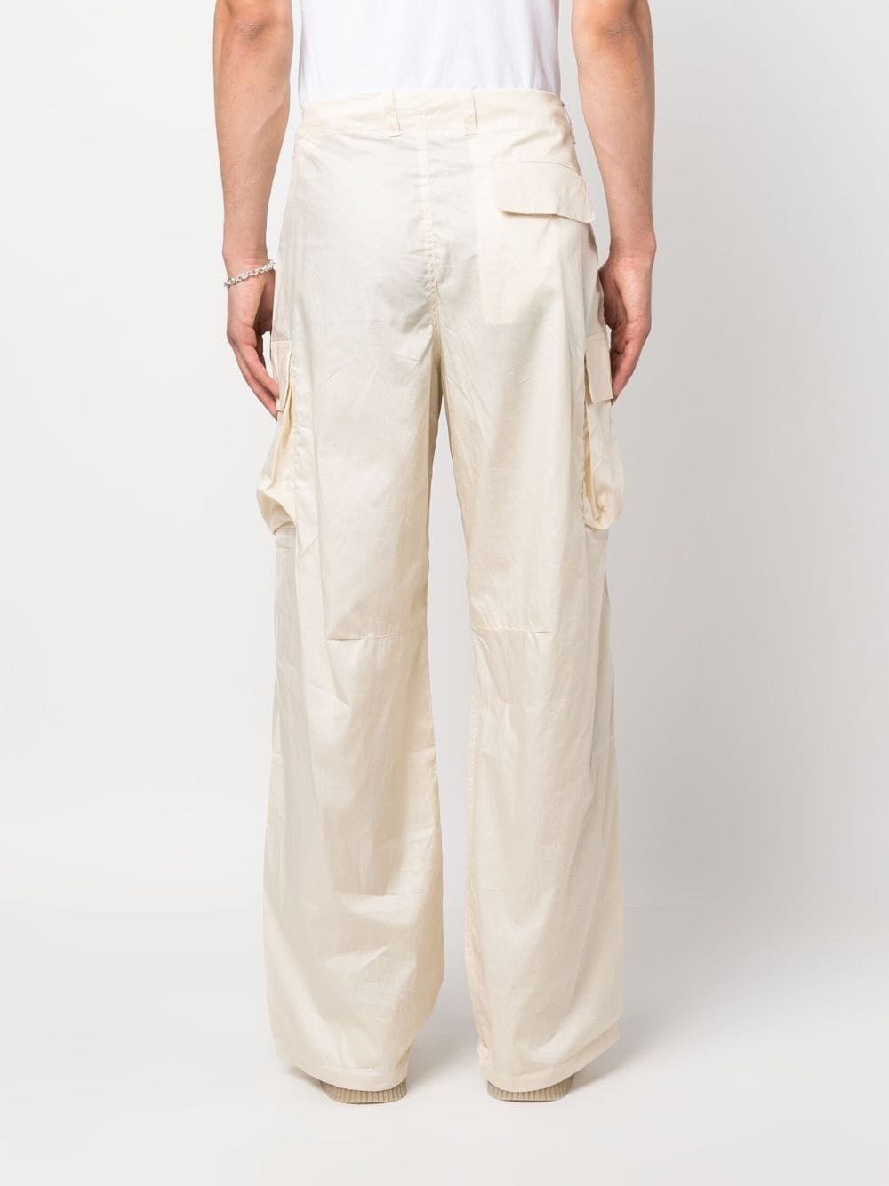 wide-leg cargo trousers - 4