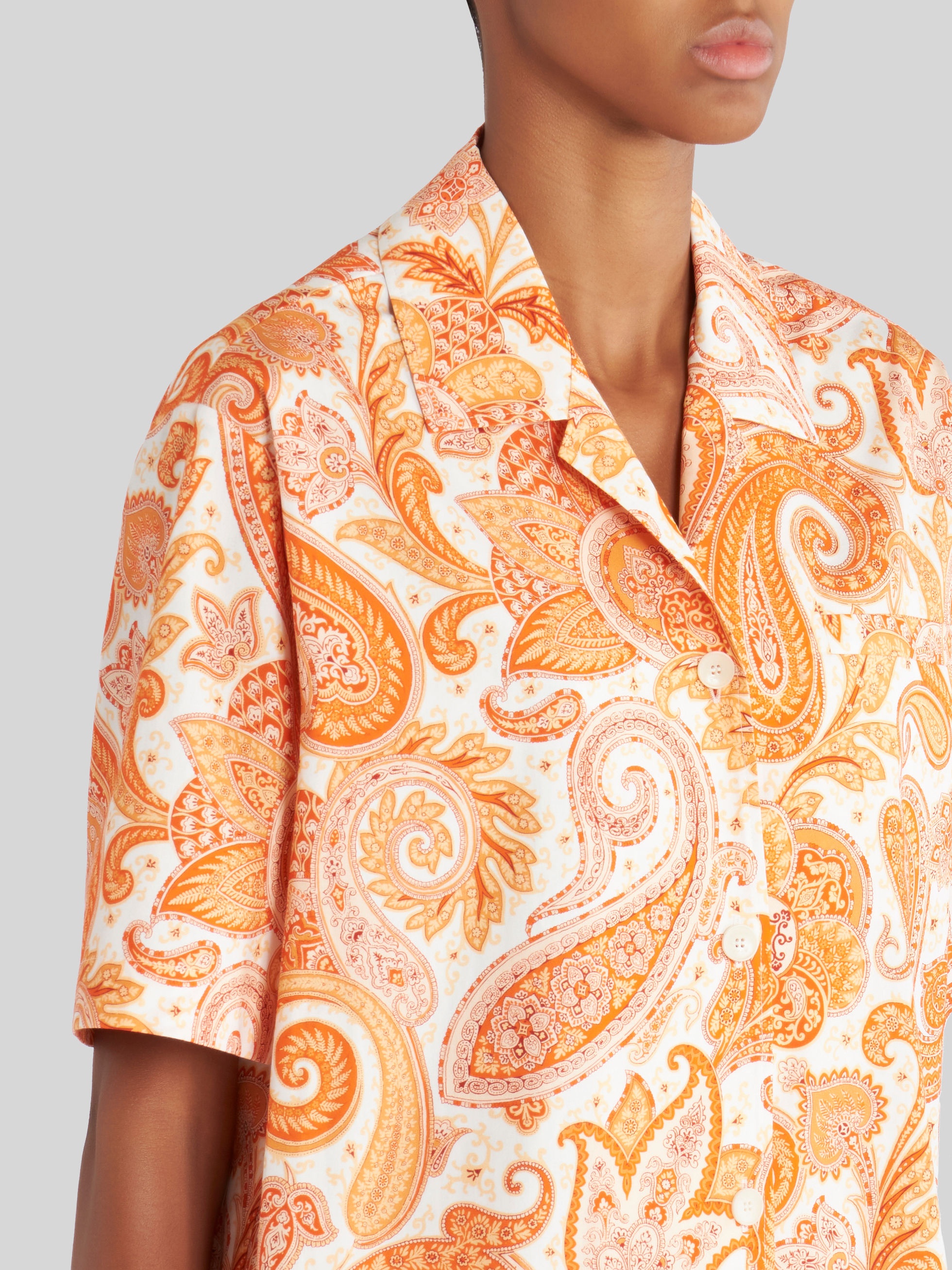 SHORT-SLEEVED LIQUID PAISLEY BEACH SHIRT - 3