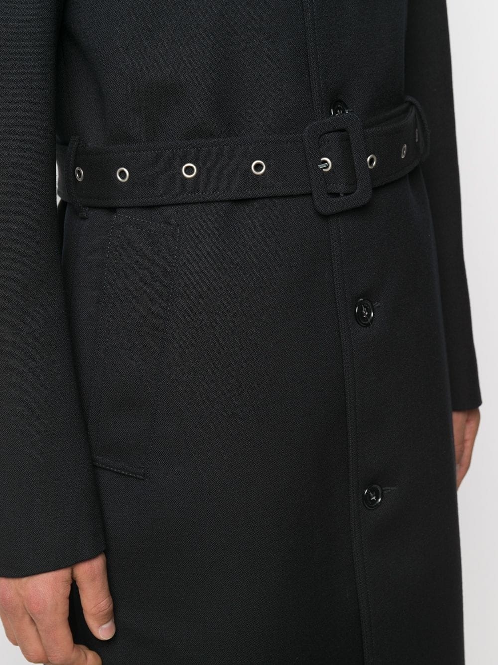 belted mid-length coat - 5