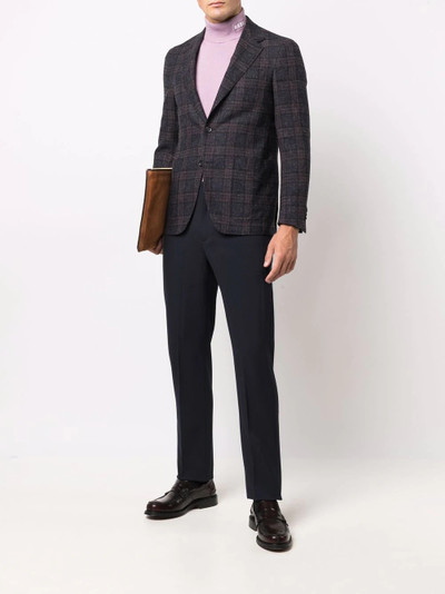 Canali single-breasted check blazer outlook