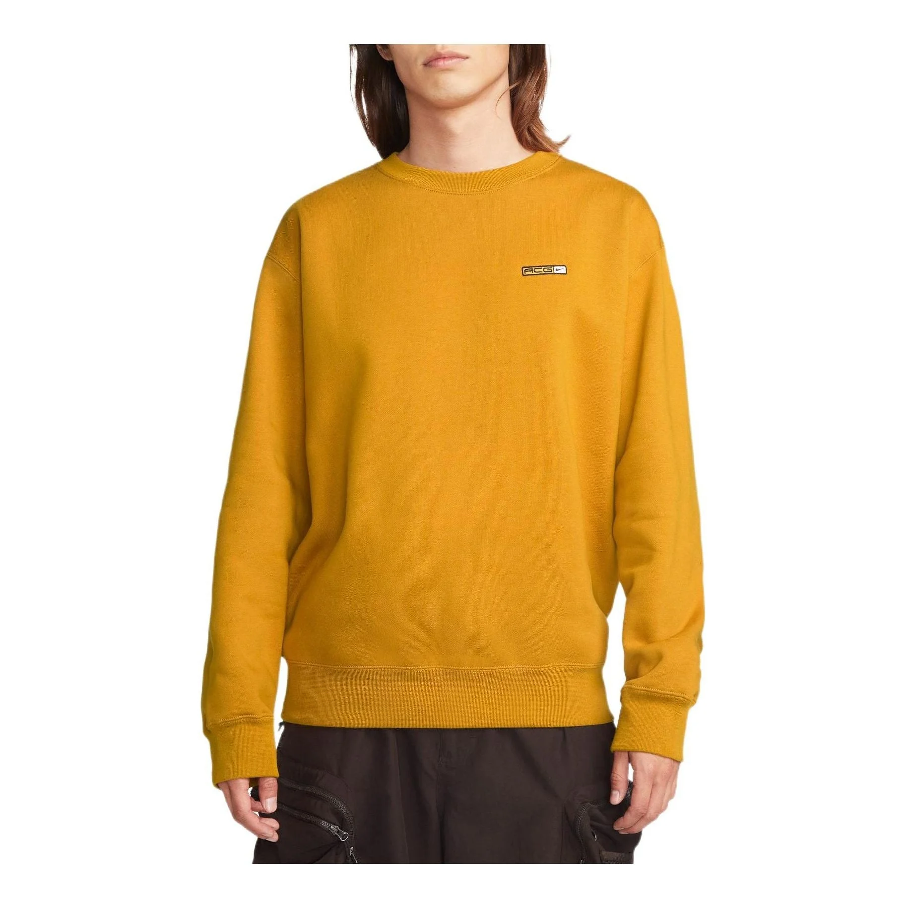 Nike ACG embroidered logo patch sweatshirt 'Orange' DM9942-727 - 1