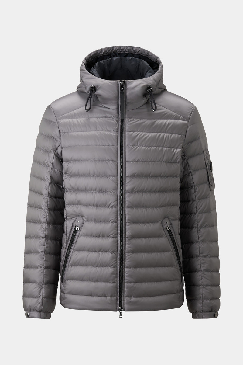 Loke lightweight down jacket in Gray 1