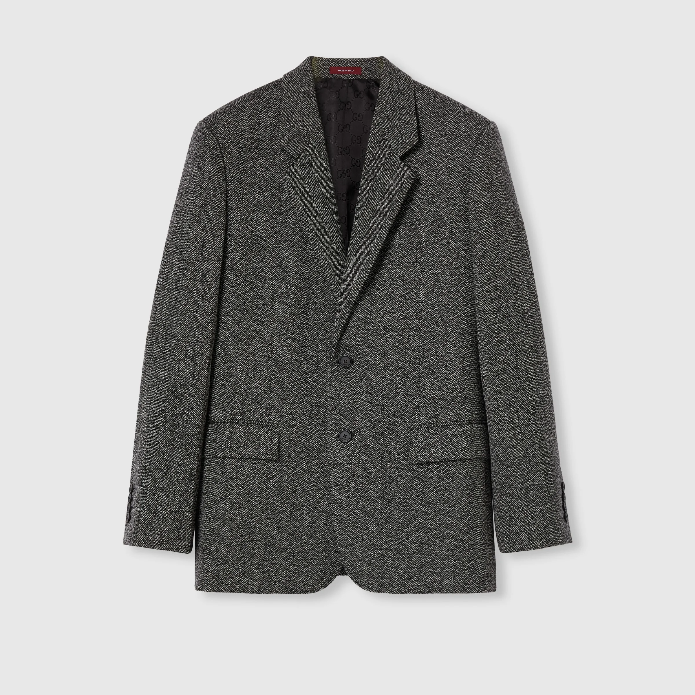 Wool mouliné jacket - 1